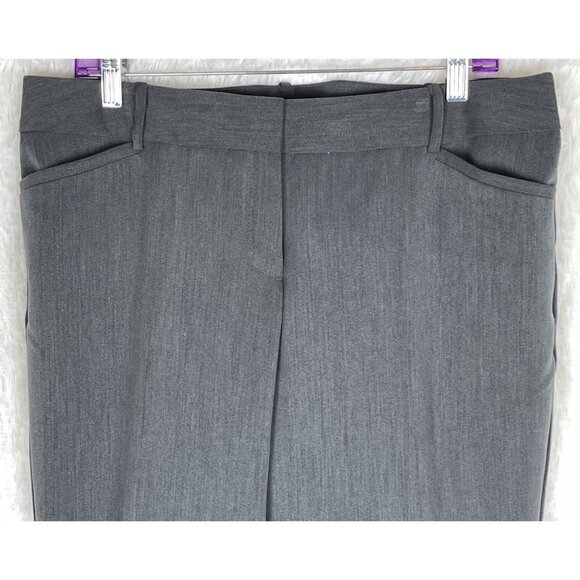 NWT Worthington Petite 12 Gray Perfect Trouser Flat Front/Pockets/Pants - Picture 2 of 6